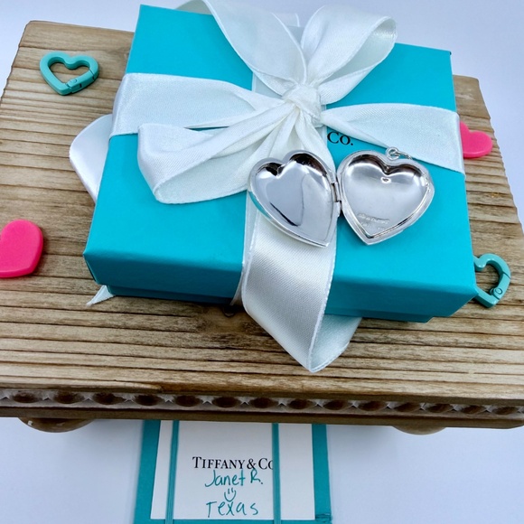 Tiffany & Co Silver Heart Locket Pendant Charm - Picture 3 of 4